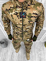 Тактическая куртка военная мультикам софт шел весна multicam soft shell весенняя демисезонная с капюшоном
