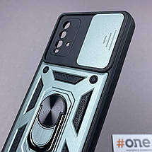 Чохол для Xiaomi Redmi 9T протиударний із шторкою чохол на телефон сяомі редмі 9т зелений crt, фото 5