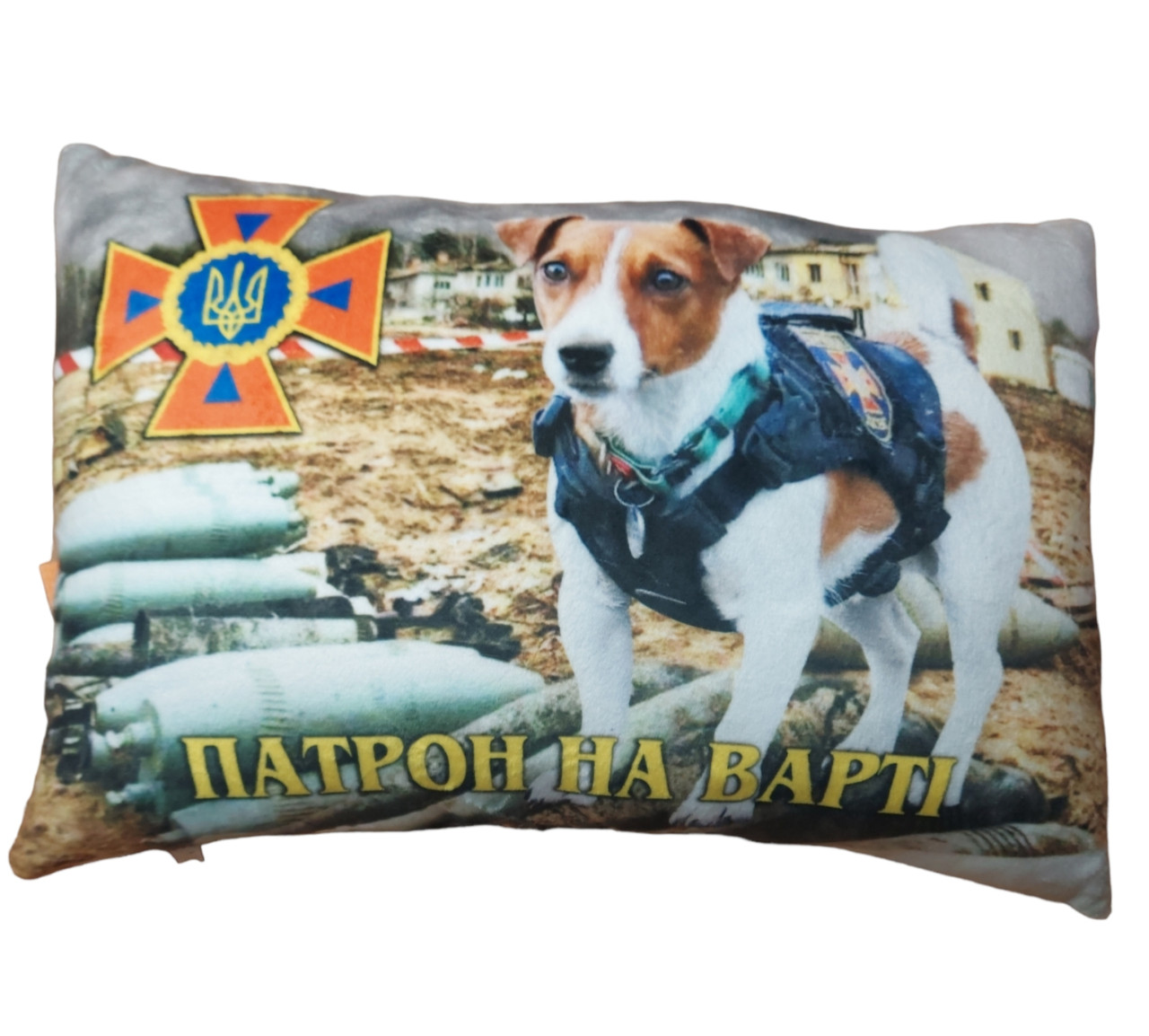 Подушка з принтом Патрон на сторожі 26x40 см ТМ Копиця (00861-0078), фото 1