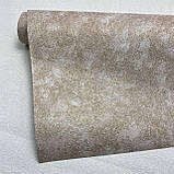 Шпалери на паперовій основі Континент Грот фон коричневий дуплекс 0,53 х 10,05м (086), фото 4