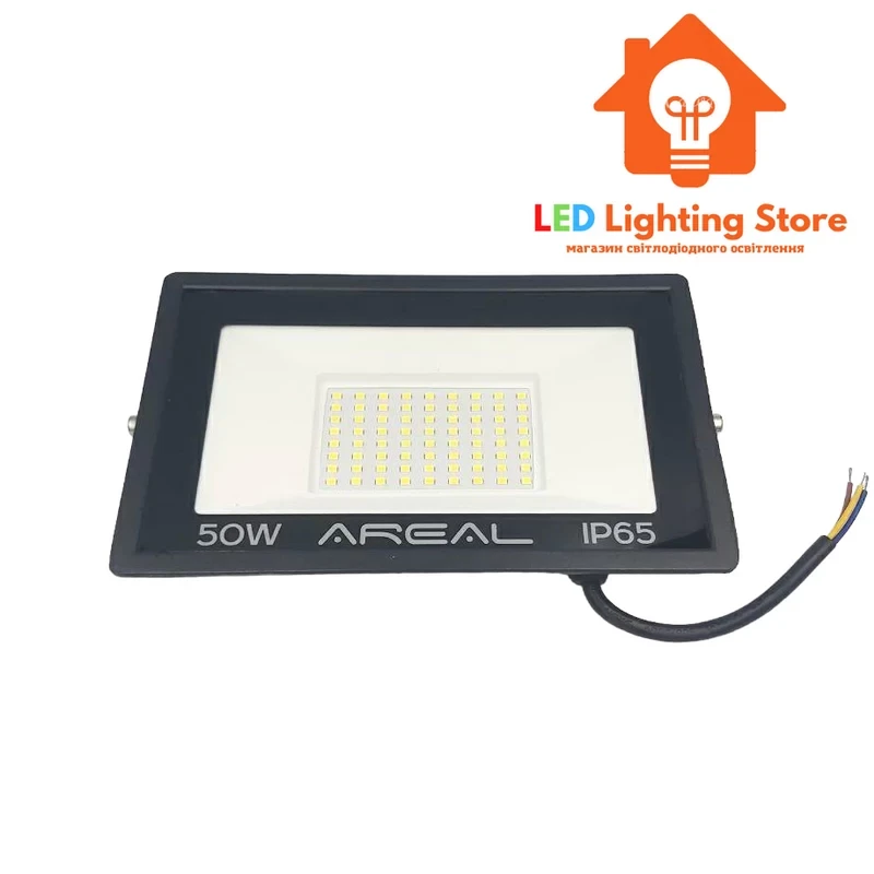 Світлодіодний LED прожектор 50W 4000Lm 6200K IP65 AREAL PR-50 Гарантія - 1 рік, фото 1