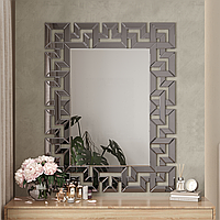 Настінне дзеркало "Оріон" (Графит) декоративне з фацетом для ванної кімнати, спальні