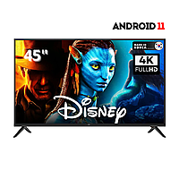 Телевизор СМАРТ WI-FI Ergo 45" Smart-TV/Full HD/DVB-T2/USB (1920×1080) Android 13.0 + пульт ДУ