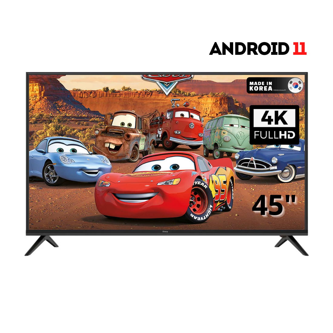 Телевізор СМАРТ WI-FI Sharp 45" Smart-TV/Full HD/DVB-T2/USB Android 13.0 + пульт ДК