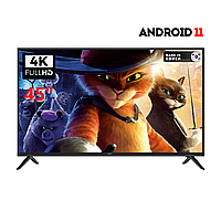 Телевизор СМАРТ WI-FI Bravis 45" Smart-TV/Full HD/DVB-T2/USB Android 13.0 + пульт ДУ