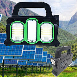 Ручний ліхтар HВ 6169 на сонячній батареї LED лампа з 3ма режимами освітлення з USB зарядкою