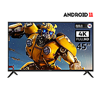 Телевізор СМАРТ WI-FI Samsung 45" Smart TV Android 13.0 WiFi DVB-T2/DVB-С + пульт ДК