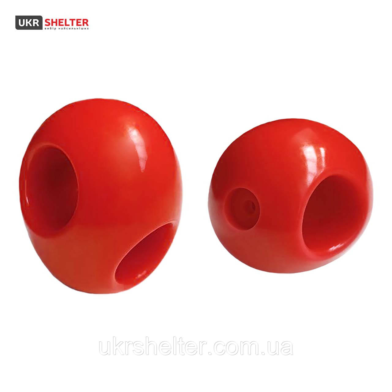 Крос-коннектор для каната 16 мм червоний, пластиковий суцільний