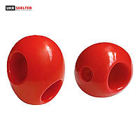 Крос-коннектор для каната 16 мм червоний, пластиковий суцільний