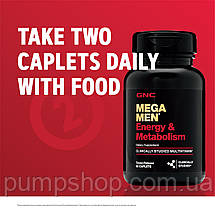 Вітаміни для чоловіків GNC Mega Men® Energy & Metabolism 90 капс., фото 4