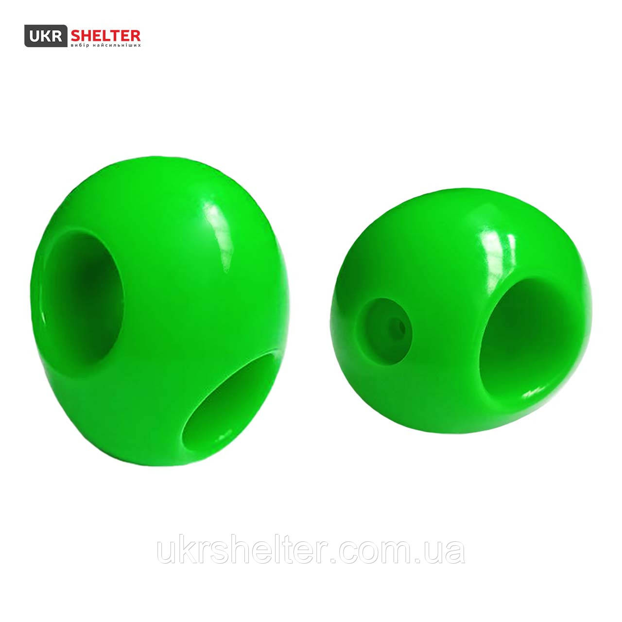 Крос-коннектор для каната 16 мм світло-зелений, пластиковий суцільний