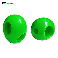 Крос-коннектор для каната 16 мм світло-зелений, пластиковий суцільний