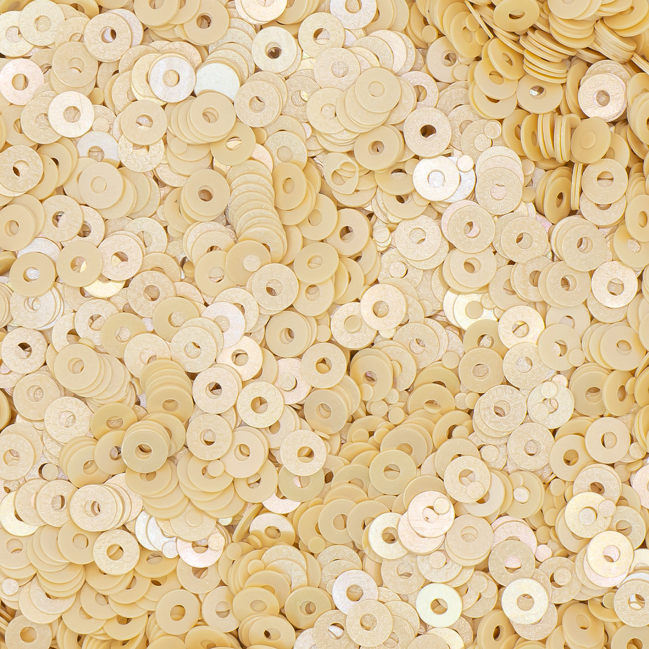 Паєтки круглі 3 мм 25 г Бежевий, фото 1