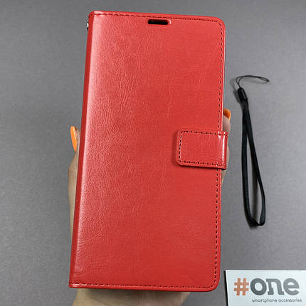 Чохол-книга для Xiaomi Redmi Note 9 книжка з магнітною застібкою на телефон сяомі редмі нот 9 червона w2c, фото 1