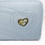 Гаманець жіночий блакитний серце на блискавці 2033, фото 2