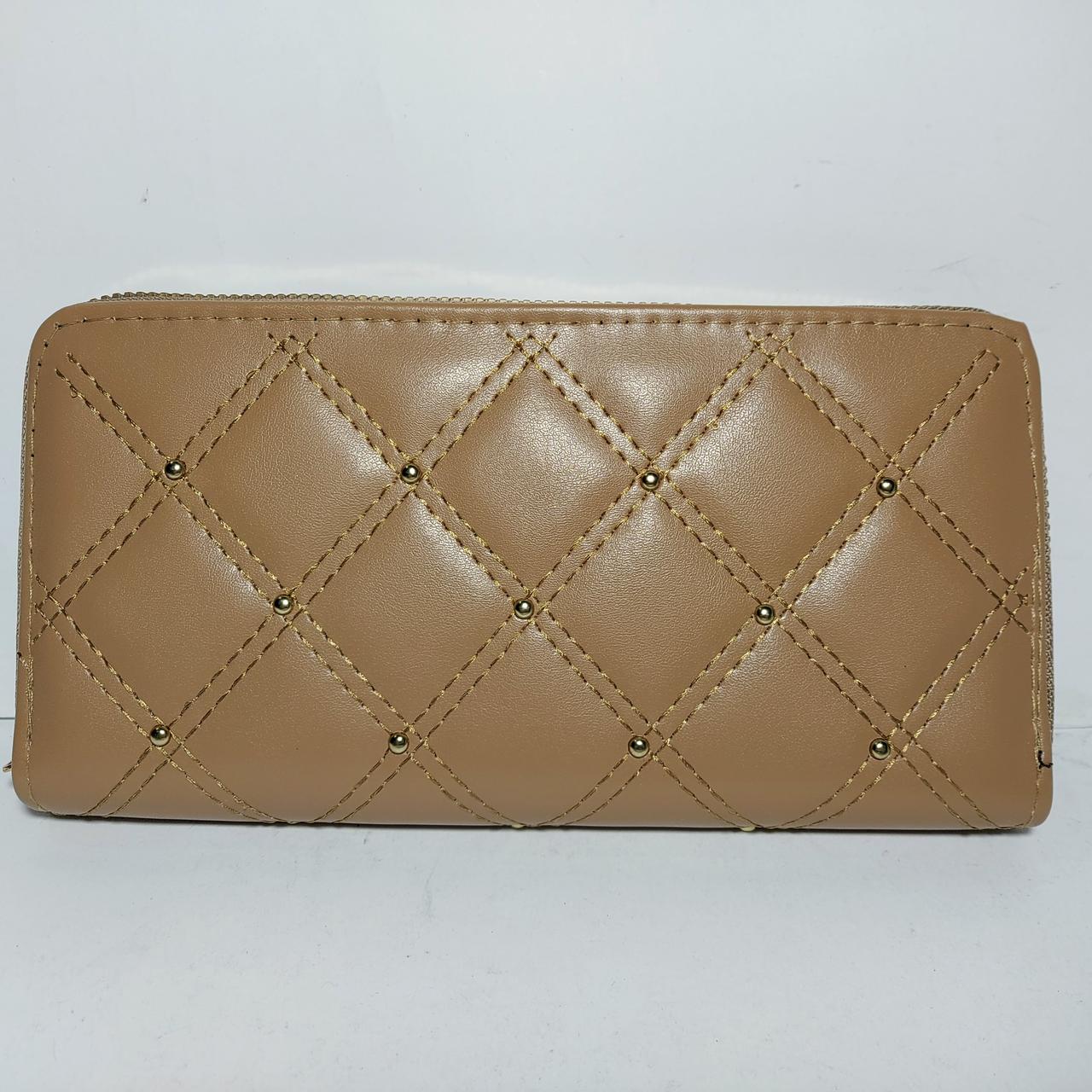 Гаманець жіночий бежевий на блискавці К28, фото 1