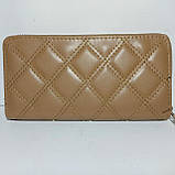 Гаманець жіночий бежевий на блискавці К28, фото 3