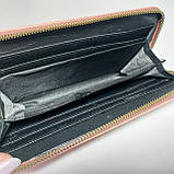 Гаманець жіночий пудровий із заклепками на блискавці К28, фото 5