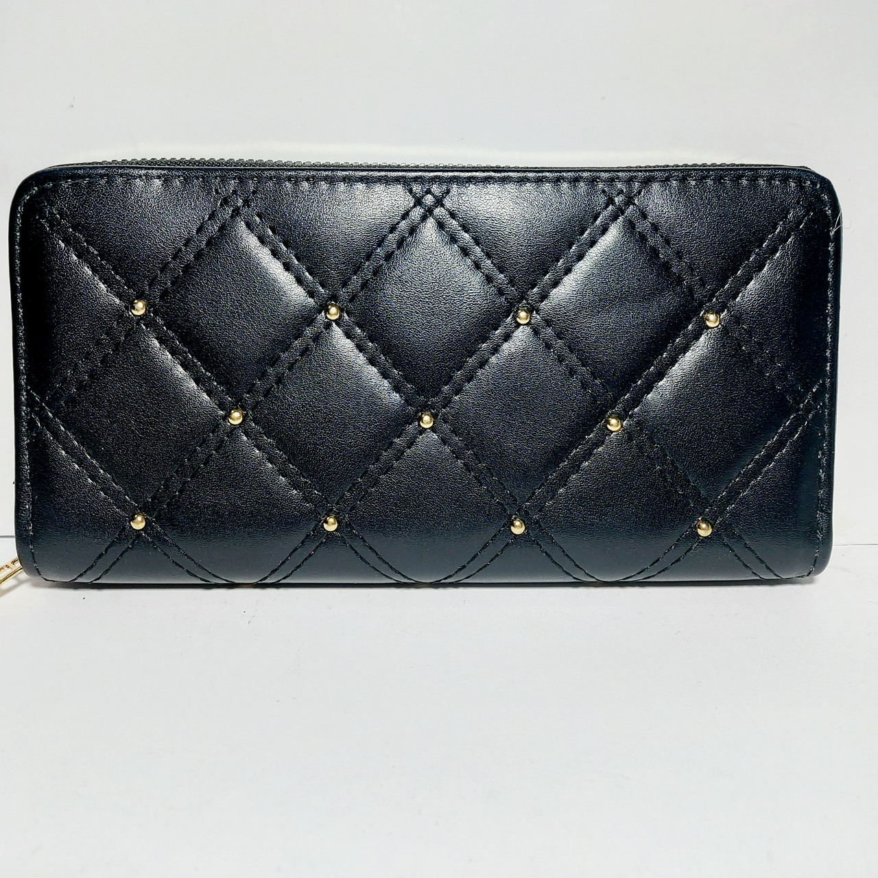 Гаманець жіночий чорний на блискавці К28, фото 1