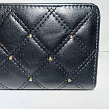 Гаманець жіночий чорний на блискавці К28, фото 2