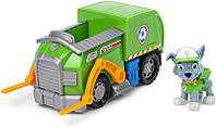 Paw Patrol Щенячий патруль Рокки и мусоровоз Rocky recycle truck vehicle with collectible figure