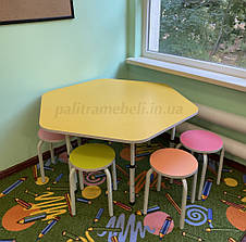 Дитячий 6 – кутний стіл, з регулюванням висоти, фото 3