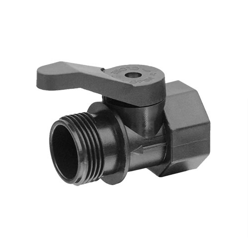 Шаровий кран 3/4" дюйма (26 мм), до 4 бар, з ПВХ, пластиковий кран для садових гідрантів, Irritec (Італія), фото 1