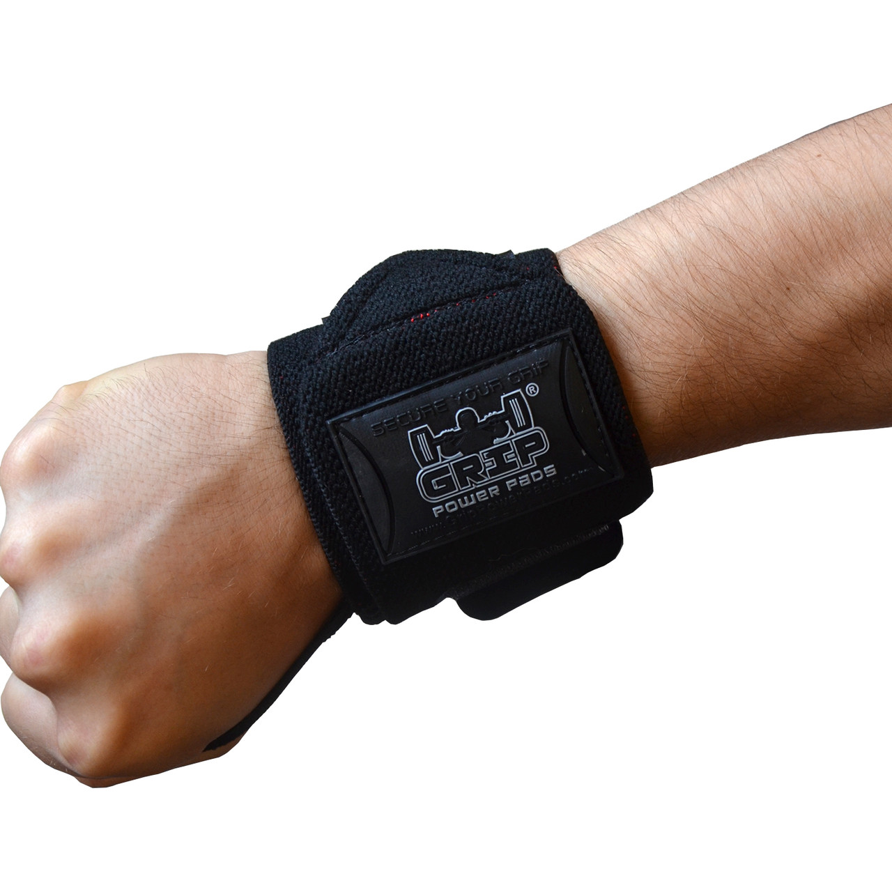 Бинти для зап'ясть (кистьові бинти) Grip Power Pads Wrist Wraps Jet Black (дві петлі) - фото 4 - id-p1758009744