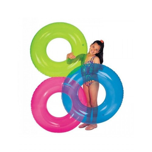 Надувний круг Transparent Tubes Intex 59260, для дітей і дорослих , 76 см