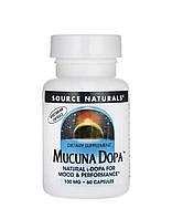 Мукуна пекуча, Mucuna Dopa, Source Naturals, 60 капсул