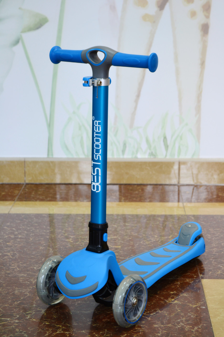 Самокат триколісний Best Scooter Maxi Максі складний, Блакитний