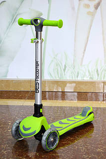 Самокат триколісний Best Scooter Maxi Максі складний, Зелений