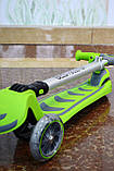 Самокат триколісний Best Scooter Maxi Максі складний, Зелений, фото 2