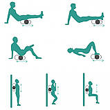 Масажний ролик, валик для масажу спини (йога мфр рол масажер для спини, шиї, ніг) OSPORT (MS 3330-1) Чорний, фото 7