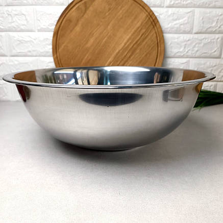 Велика миска 12л нержавіюча сталь, 40 см 0740 А-П, фото 2