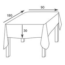 Скатертина 240х150см Біла Бавовна" Однотон-155 Тефлон на стіл 180х90см звисання 30см Ресторан, фото 3