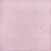 Самоклеюча 3D панель ніжно-рожева 700х700х5мм (140)