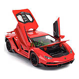 Машинка Lamborghini Centenario іграшка моделька металева колекційна 20 см Червоний (59246), фото 3
