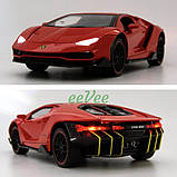 Машинка Lamborghini Centenario іграшка моделька металева колекційна 20 см Червоний (59246), фото 7