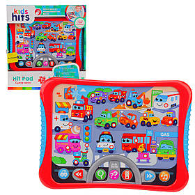 Планшет музичний сенсорний навчальний Kids Hit укр. мова Супер авто ігри, правила дор. руху 24*17*2см (KH01/008)