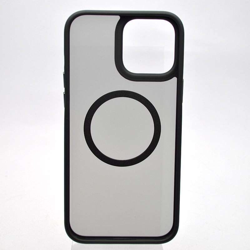 Чехол накладка Metal Buttons с MagSafe для iPhone 13 Pro Max Black/Черный, фото 7