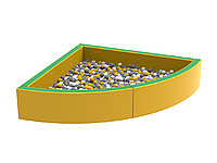 Детский игровой сухой бассейн манеж Hop-Hop "Угловой" ВП 180х180х40 см, Разноцветный