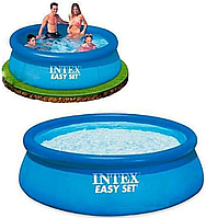 Надувной бассейн Intex Easy Set 28106 круглый наливной семейный 244х61см объем 1942 л