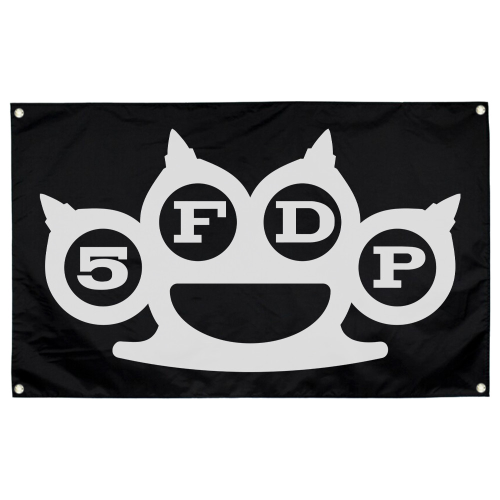 Прапор sfc-009 Five Finger Death Punch (чорний, Knuckle logo)