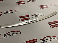Накладка на задній бампер Mitsubishi Lancer X нержавійка