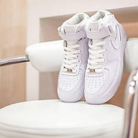 Кроссівки жіночі Nike Air Force 1 Mid високі білі. Жіноче взуття Найк Аір Форс 1., фото 3
