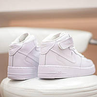 Кроссівки жіночі Nike Air Force 1 Mid високі білі. Жіноче взуття Найк Аір Форс 1., фото 6