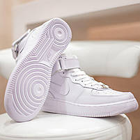 Кроссівки жіночі Nike Air Force 1 Mid високі білі. Жіноче взуття Найк Аір Форс 1., фото 9