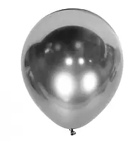 Воздушный шарик серебро хром 10 дюймов
