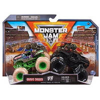 Monster Jam Official 1:64 Grave Digger VS Soldier Fortune набор машинок Charge Scale Die-Cast Monster Trucks S